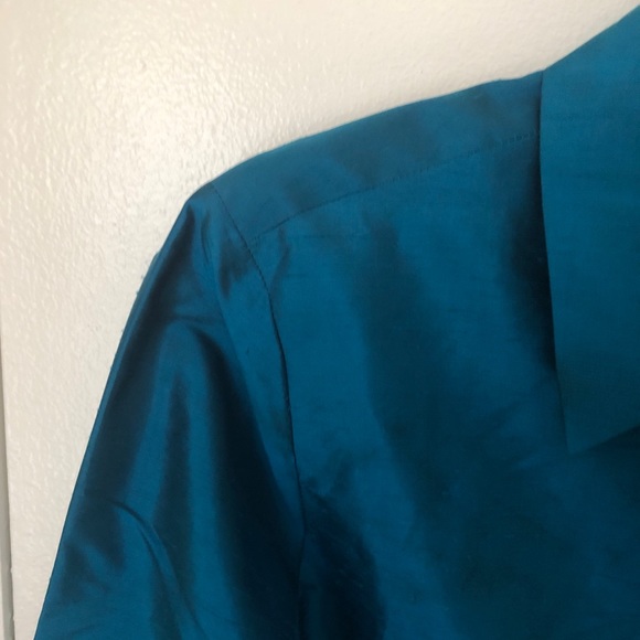 Silk Lore Button Down Shirt with Sleeveless Blouse - Picture 6 of 16